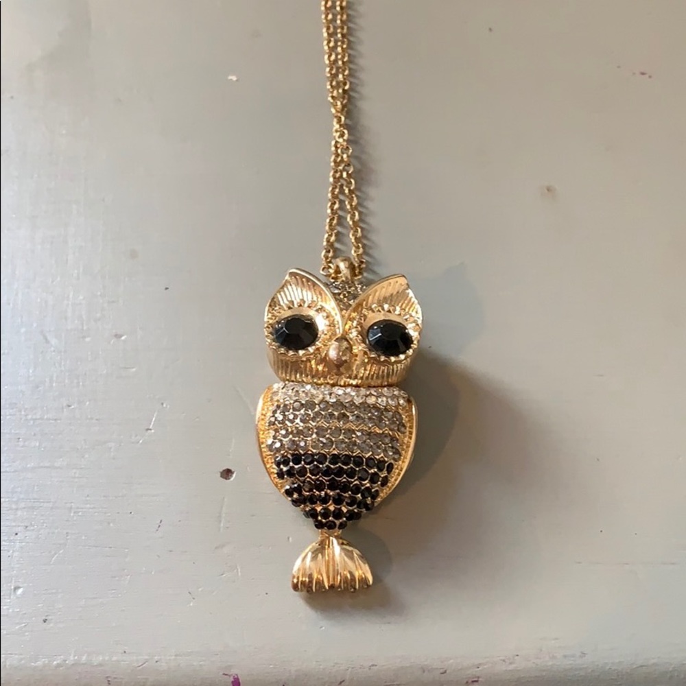 Long owl necklace